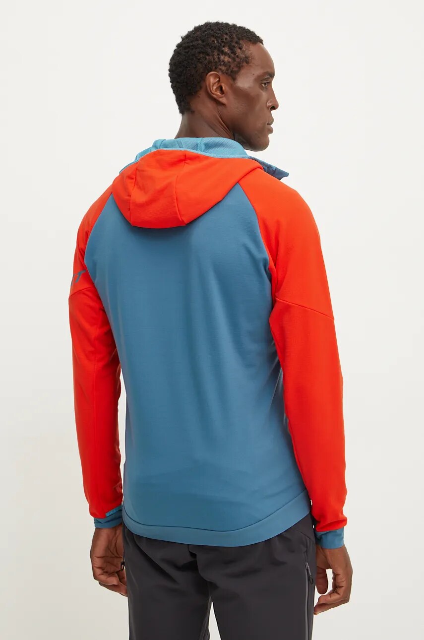 Dynafit sportos pulóver Radical Polartec zöld, mintás, kapucnis, 08.0000071122 termék 2. képe