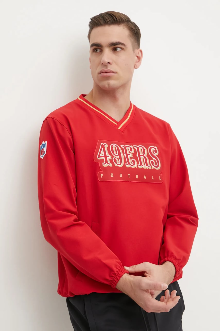 Nike bluza San Francisco 49ers barbati, culoarea rosu, cu imprimeu, 02F4-6DL-73-5UB Nike bluza San Francisco 49ers barbati, culoarea rosu, cu imprimeu, 02F4-6DL-73-5UB
