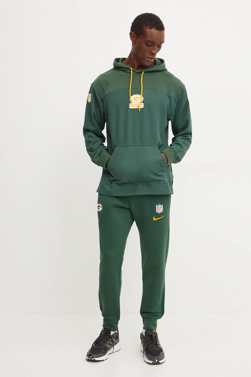 Кофта с примесью шерсти Nike Green Bay Packers цвет зелёный с капюшоном с аппликацией 02FI-3EE-7T-L98 Кофта с примесью шерсти Nike Green Bay Packers цвет зелёный с капюшоном с аппликацией 02FI-3EE-7T-L98
