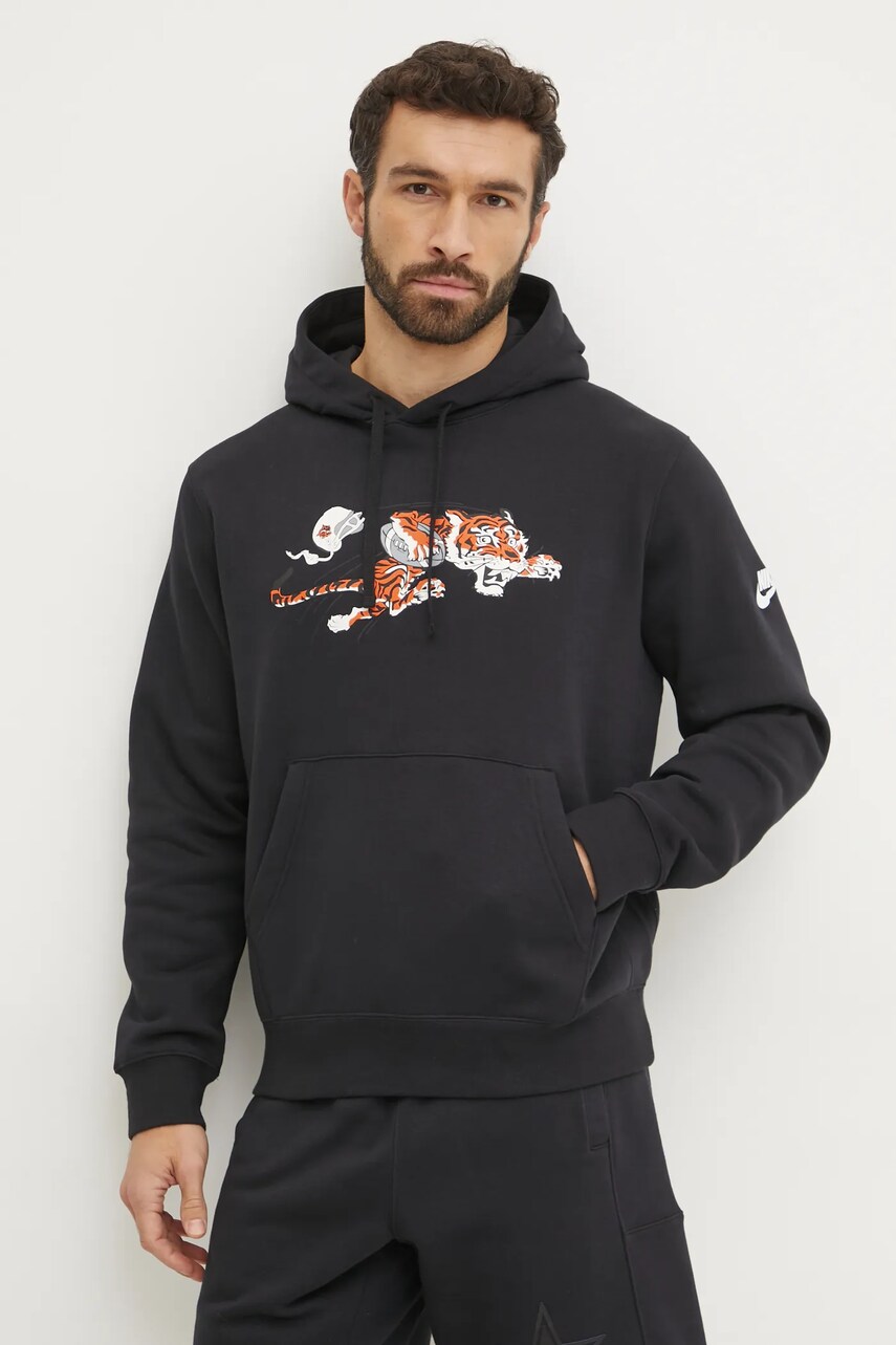 

Суичър Nike Cincinnati Bengals в черно с качулка с принт NKDK-00A-8XV-13L, Черен