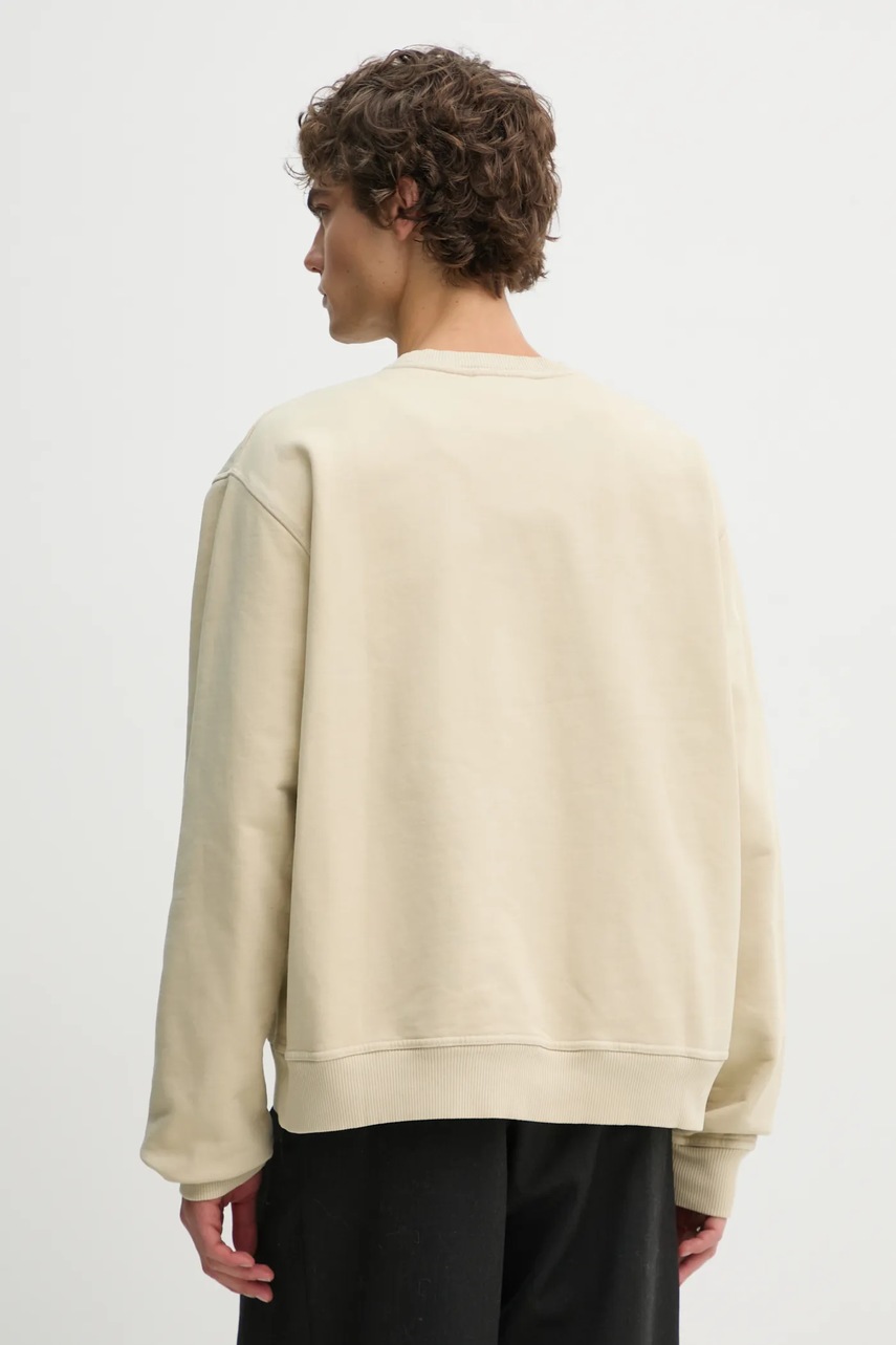 Βαμβακερή μπλούζα Nanushka REMY χρώμα: μπεζ, NU24CRSH00273 φωτογραφία