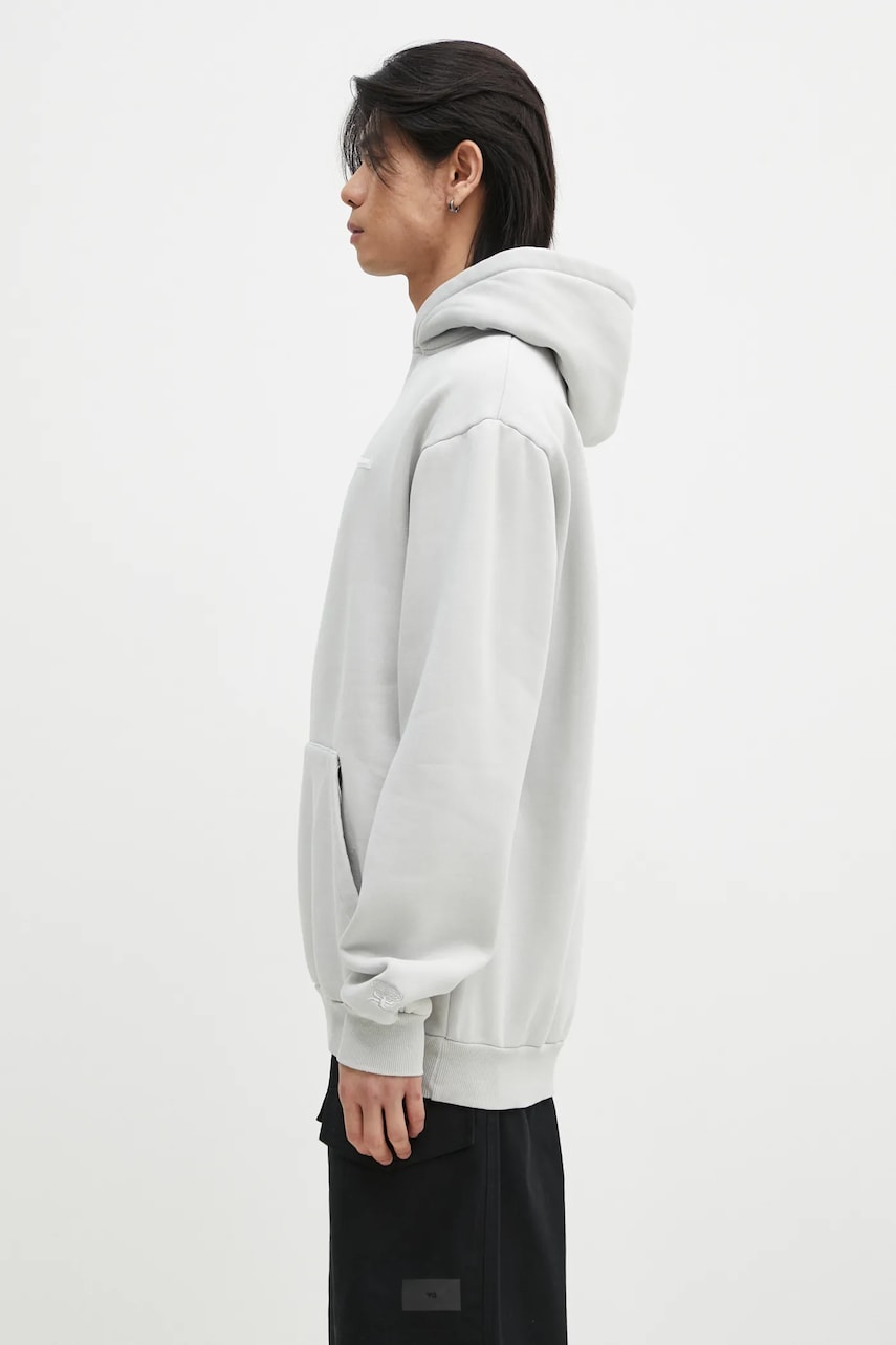 Кофта Butter Goods Basic Pullover Hood мужская цвет серый с капюшоном однотонная BG243203 Кофта Butter Goods Basic Pullover Hood мужская цвет серый с капюшоном однотонная BG243203