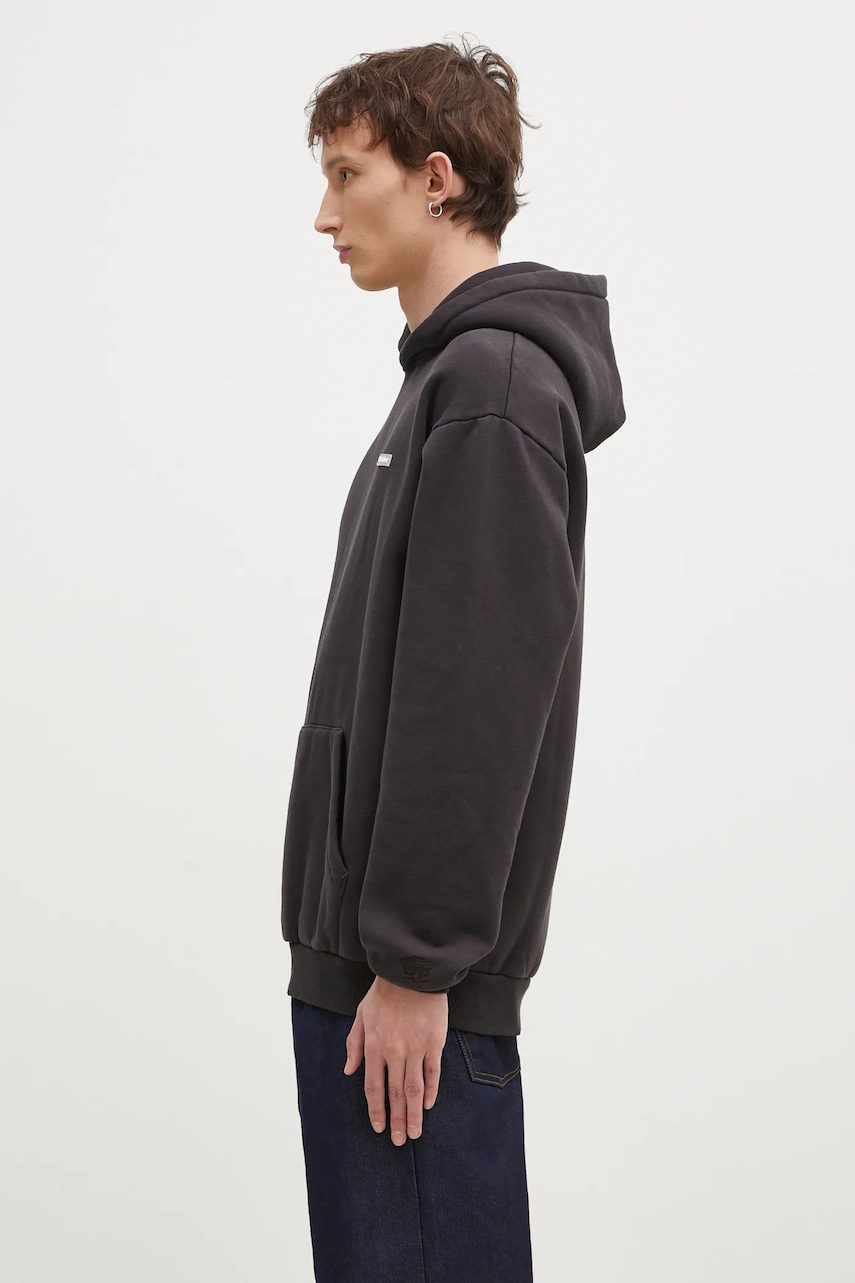 Кофта Butter Goods Basic Pullover Hood мужская цвет чёрный с капюшоном однотонная BG243203 Кофта Butter Goods Basic Pullover Hood мужская цвет чёрный с капюшоном однотонная BG243203