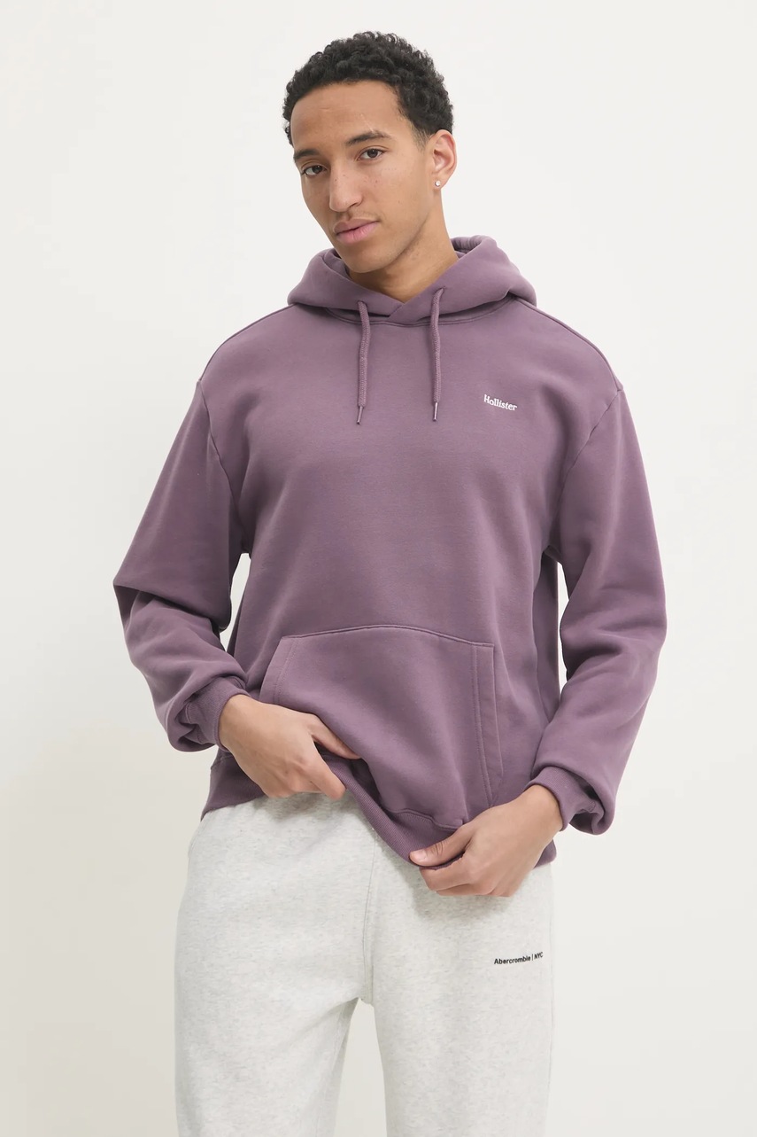 

Суичър Hollister Co. в розово с качулка с изчистен дизайн KI322-4224, Розов
