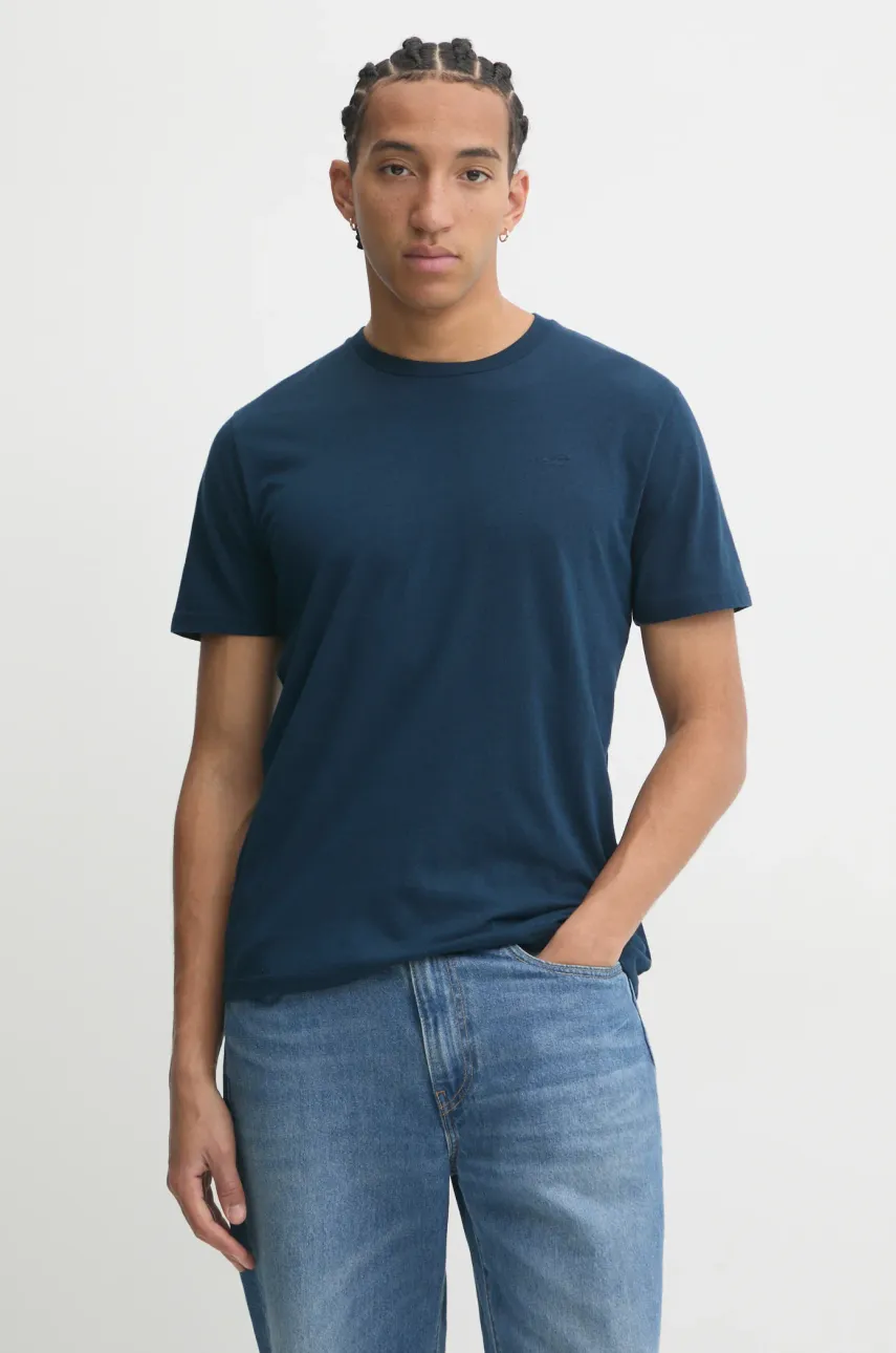 Hollister Co. tricou bărbați, culoarea bleumarin, uni, KI324-4146