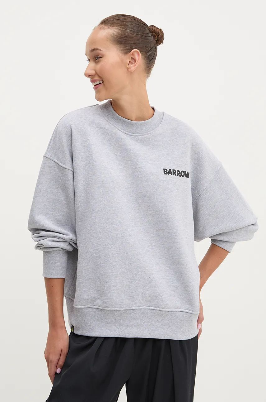 Barrow bluza culoarea gri, cu imprimeu, F4BWUASW133 Barrow bluza culoarea gri, cu imprimeu, F4BWUASW133