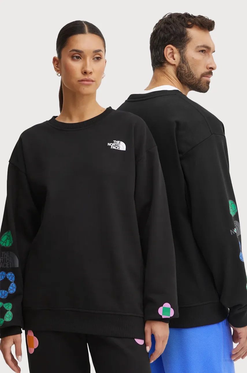 The North Face hanorac de bumbac TNF x Yinka Ilori culoarea negru, cu imprimeu, NF0A89C5JK31 The North Face hanorac de bumbac TNF x Yinka Ilori culoarea negru, cu imprimeu, NF0A89C5JK31