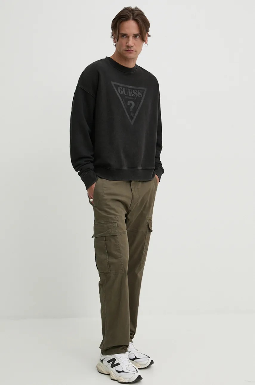 Кофта Guess Originals цвет чёрный с принтом M4BQ11 K9V31 Кофта Guess Originals цвет чёрный с принтом M4BQ11 K9V31