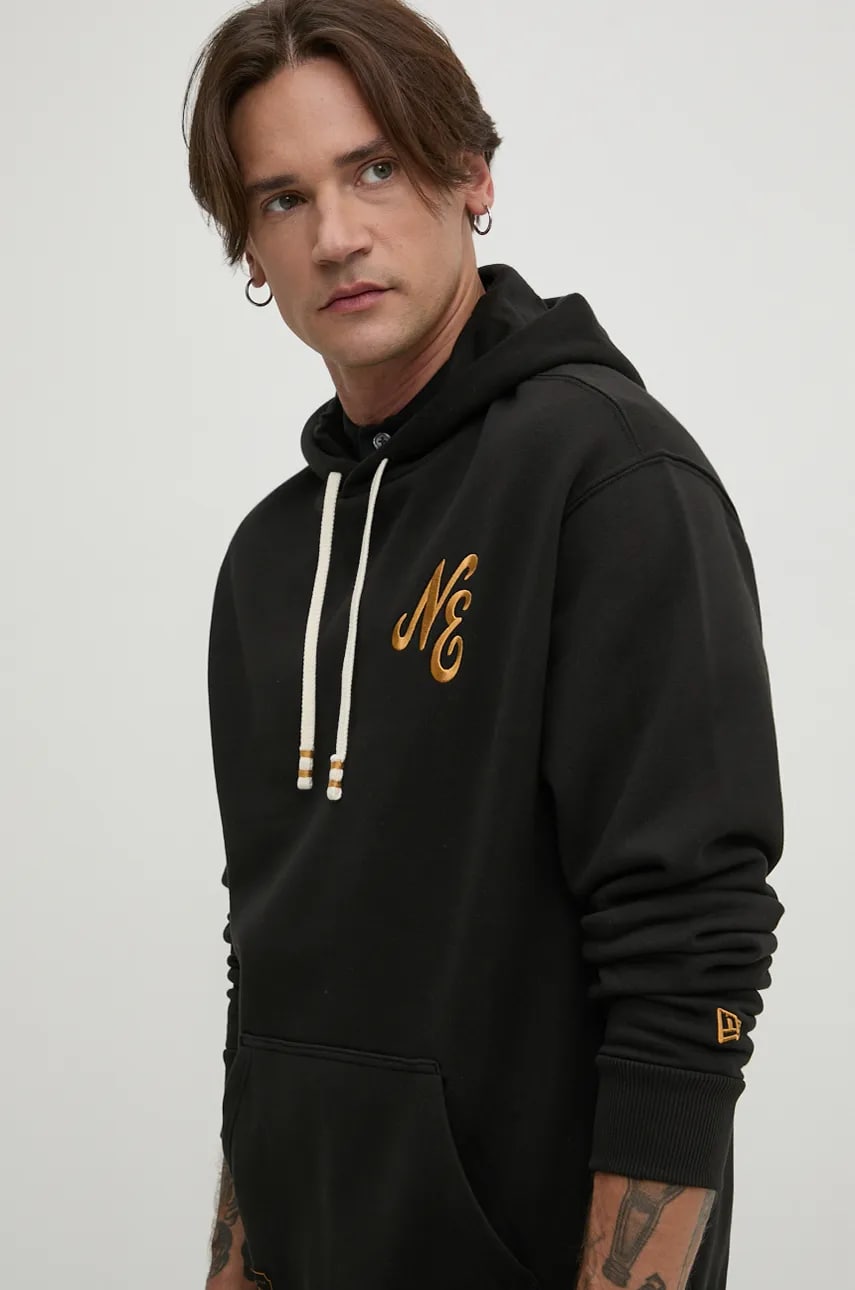 Кофта New Era цвет чёрный с капюшоном с аппликацией 60435401 Кофта New Era цвет чёрный с капюшоном с аппликацией 60435401
