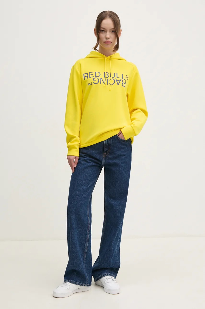 Μπλούζα Red Bull Racing x Pepe Jeans χρώμα: κίτρινο, με κουκούλα, RU580001 φωτογραφία