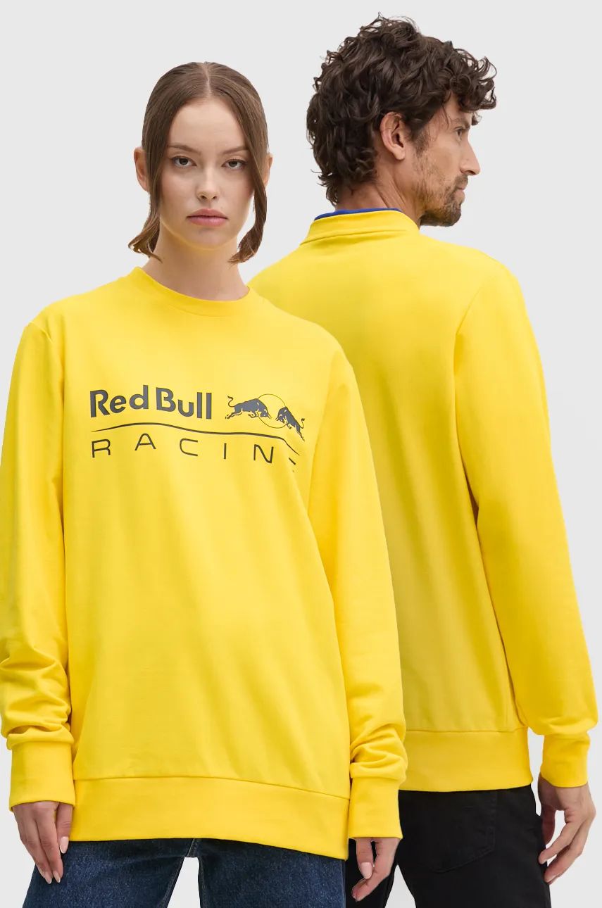 Red Bull Racing x Pepe Jeans bluza Red Bull Racing x Pepe Jeans culoarea galben, cu imprimeu, RU580002