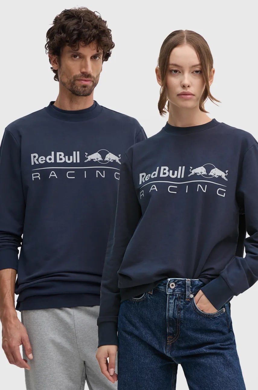 Pepe Jeans bluză Red Bull Racing x Pepe Jeans culoarea bleumarin, cu imprimeu, RU580002 Pepe Jeans bluză Red Bull Racing x Pepe Jeans culoarea bleumarin, cu imprimeu, RU580002