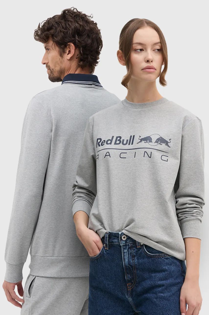 Pepe Jeans bluză Red Bull Racing x Pepe Jeans culoarea gri, cu imprimeu, RU580002