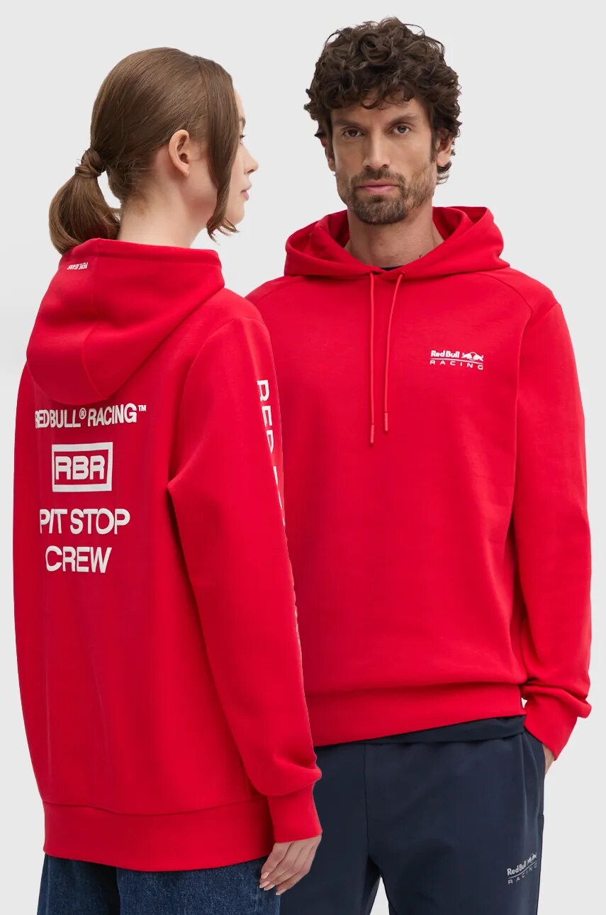 

Суичър Red Bull Racing x Pepe Jeans в червено с качулка с принт RU580006, Червен