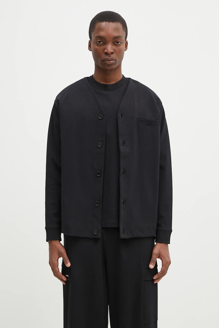 Pangaia bluza culoarea negru, neted, 10002237