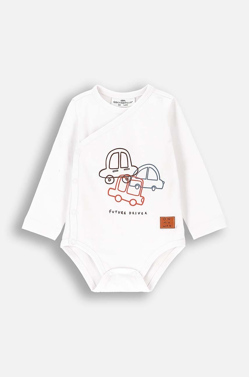 

Бебешко боди Coccodrillo MY WAY BOY NEWBORN, Бял