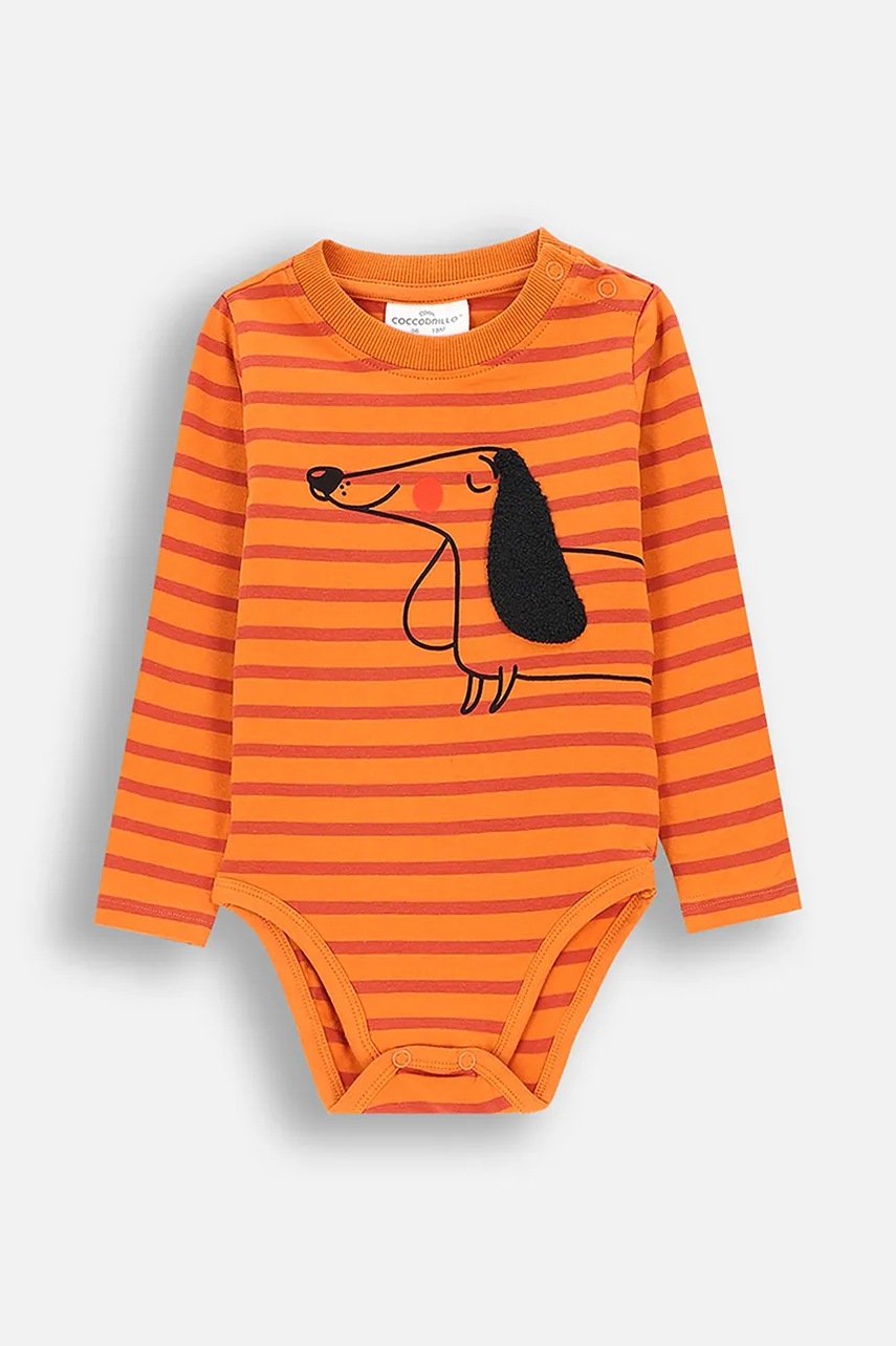 

Бебешко боди от памук Coccodrillo BETWEEN FRIENDS BOY NEWBORN, Кафяв