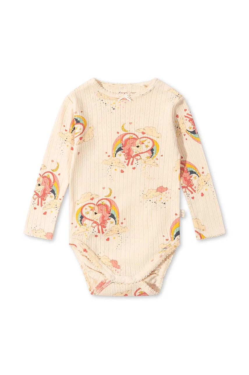 Konges Sløjd body din bumbac pentru bebelusi MINNIE GLITTER BODY GOTS KS102054 Konges Sløjd body din bumbac pentru bebelusi MINNIE GLITTER BODY GOTS KS102054