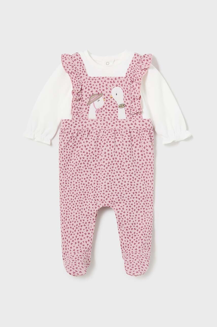 

Бебешки памучни ританки Mayoral Newborn 2605, Розов