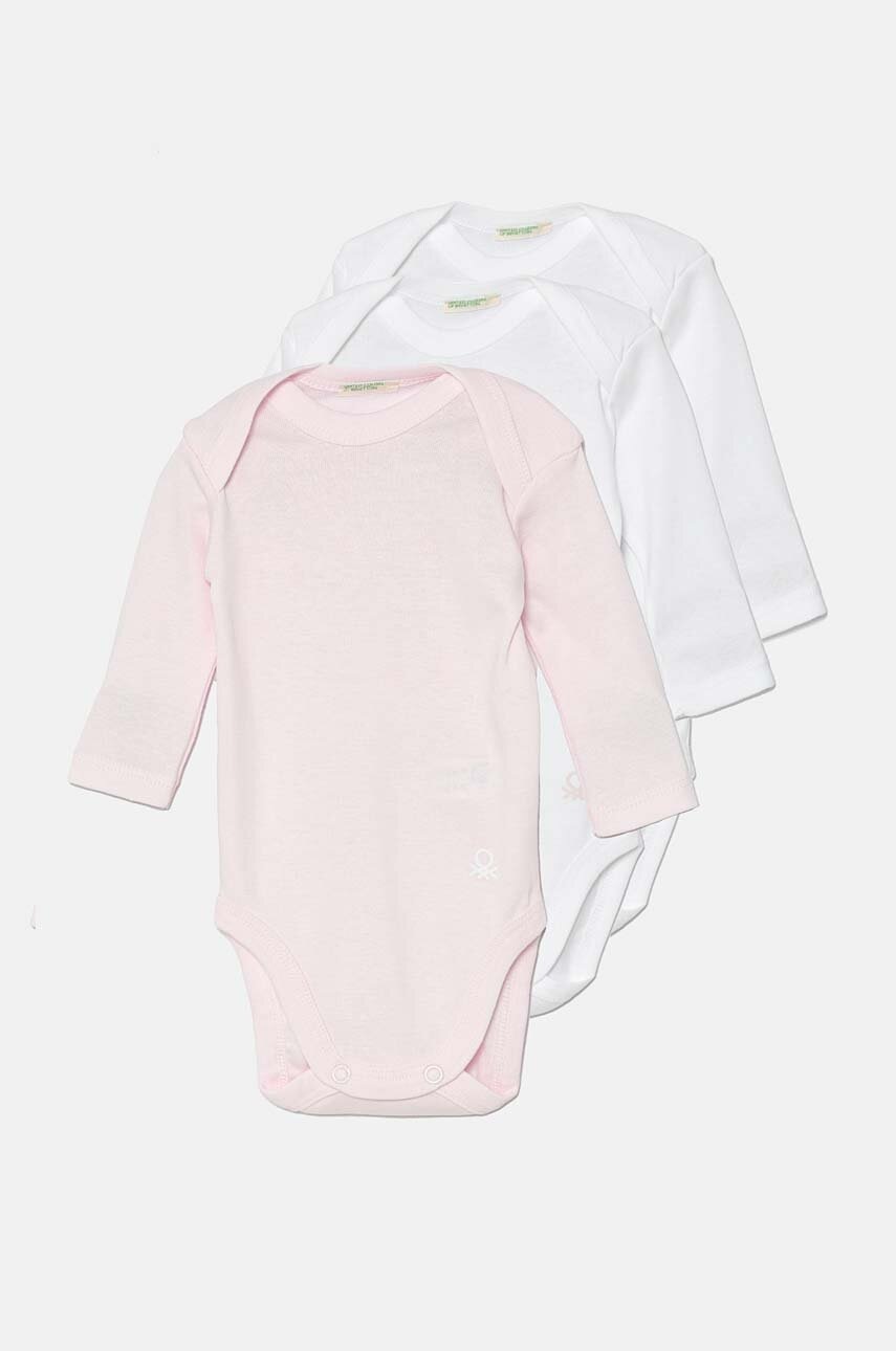 United Colors of Benetton body din bumbac pentru bebelusi 3-pack 3GI70B089
