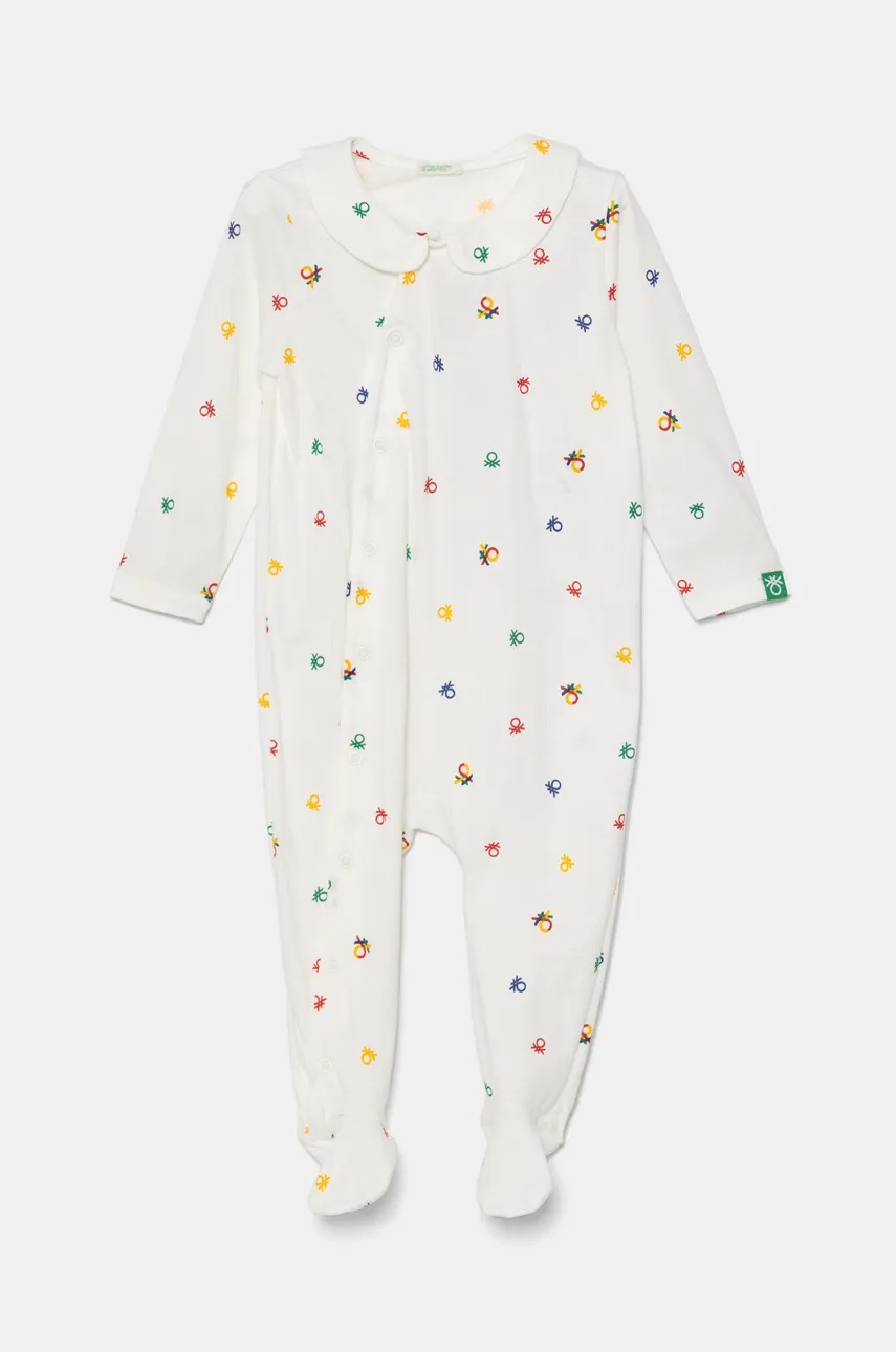 

Бебешки памучни ританки United Colors of Benetton 3MR70T01W, Бял