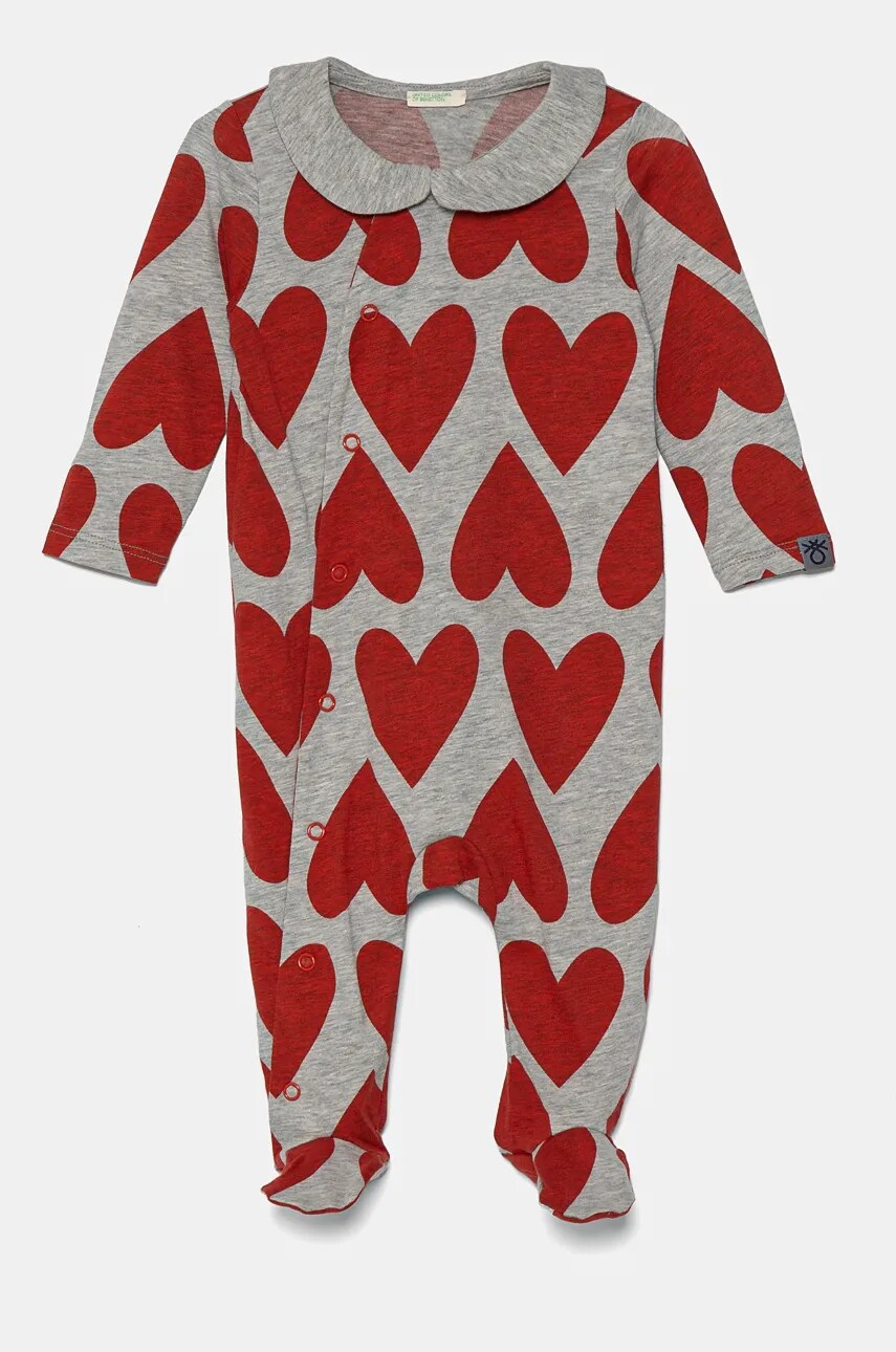 United Colors of Benetton salopete din bumbac pentru bebelusi 3MR70T01W