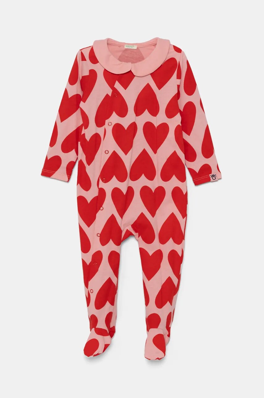 United Colors of Benetton salopete din bumbac pentru bebelusi 3MR70T01W