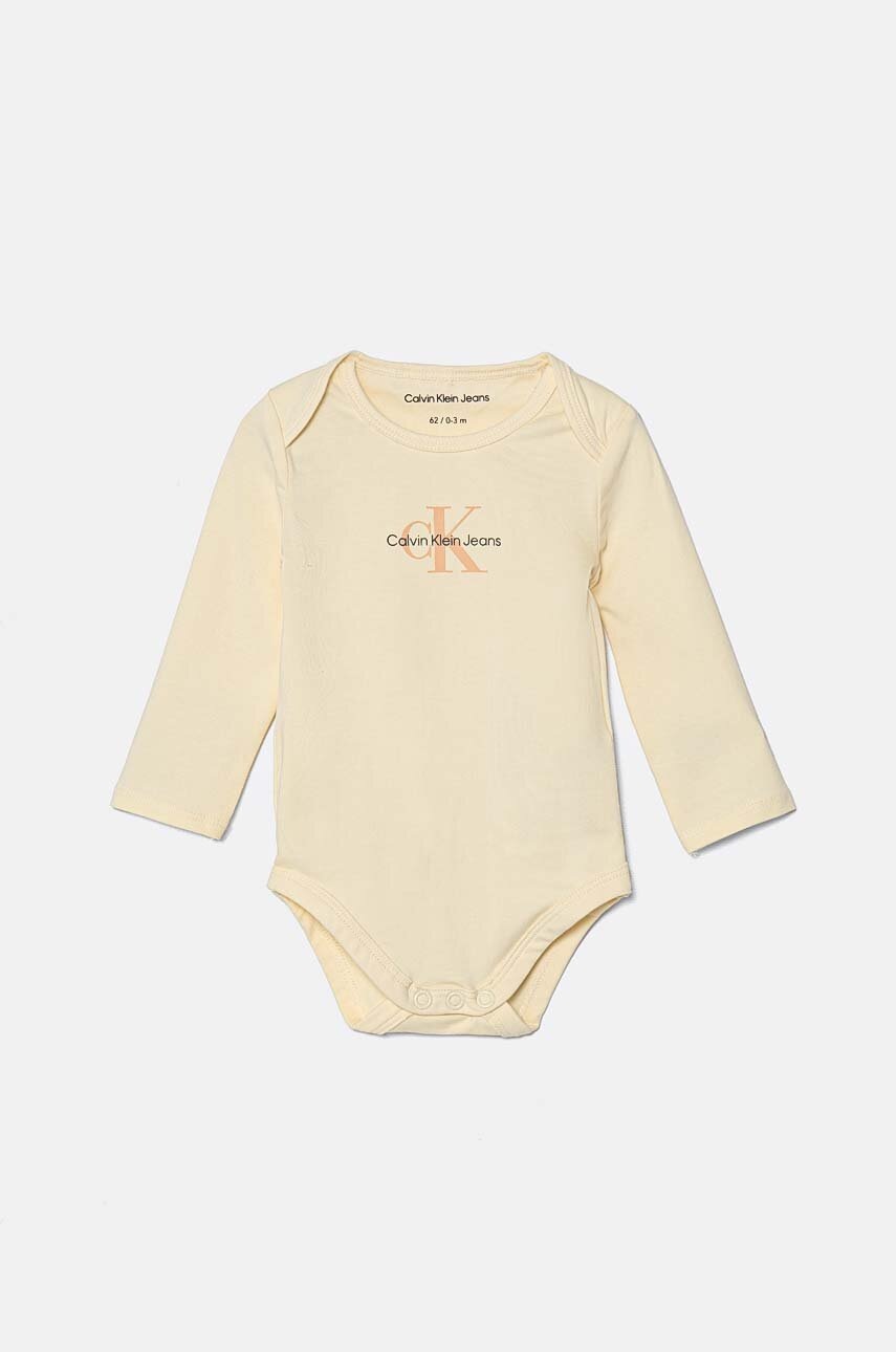 

Бебешко боди Calvin Klein Jeans IN0IN00033, Бежов