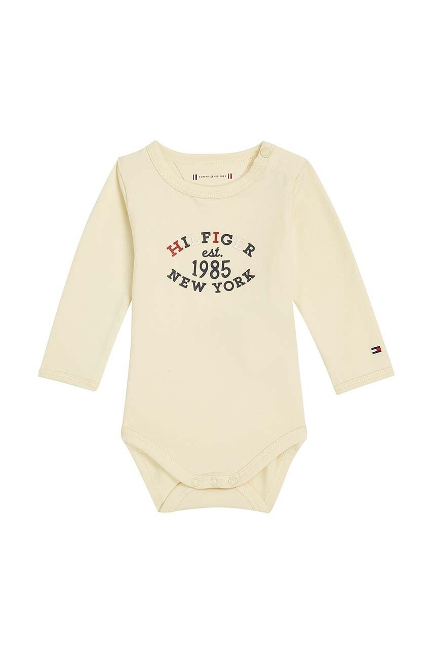 

Бебешко боди Tommy Hilfiger KN0KN01867, Жълт
