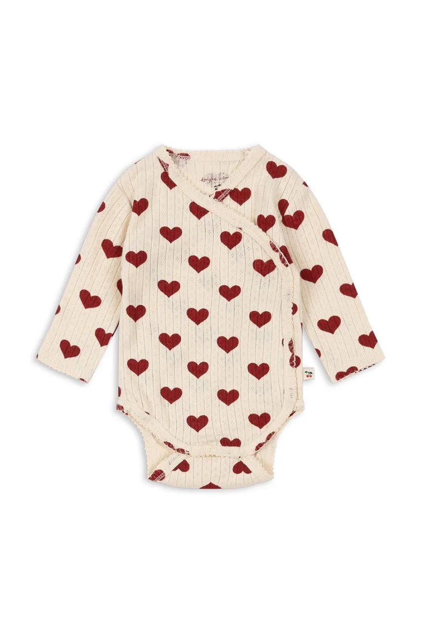 Konges Sløjd body din bumbac pentru bebelusi MINNIE NEWBORN BODY GOTS KS101609