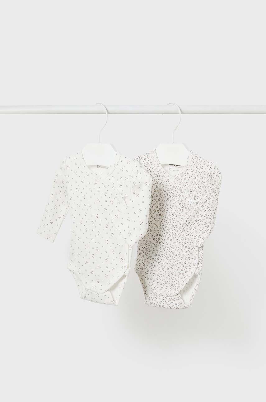 

Бебешко боди от памук Mayoral Newborn (2 броя) 2775, Сив