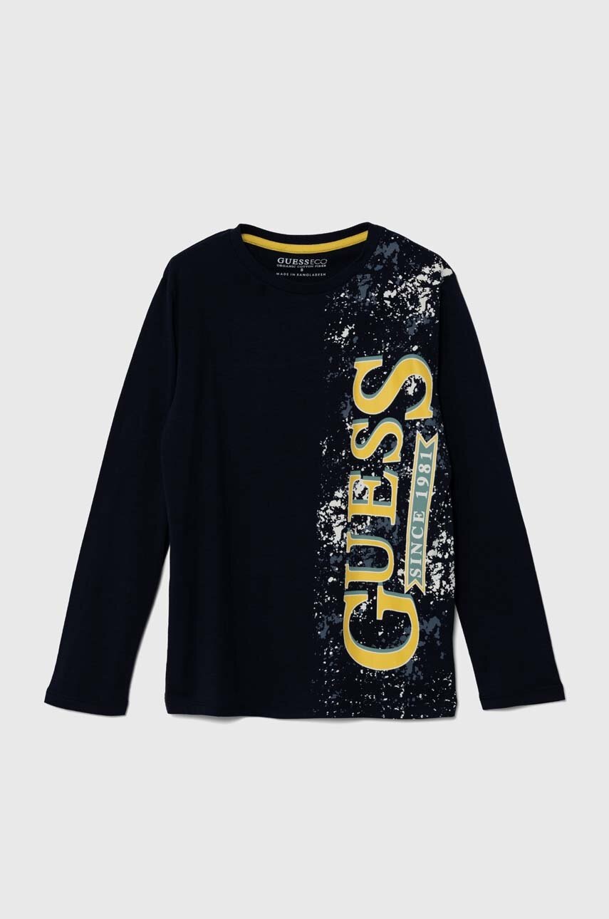 

Детска блуза с дълги ръкави Guess в тъмносиньо L4YI36 K8HM4, Тъмносин