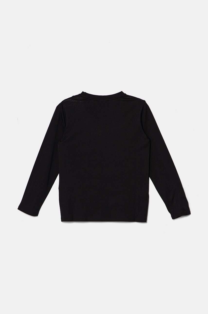 Хлопковый детский лонгслив Emporio Armani цвет синий с принтом 8N4TN6 1JPZZ