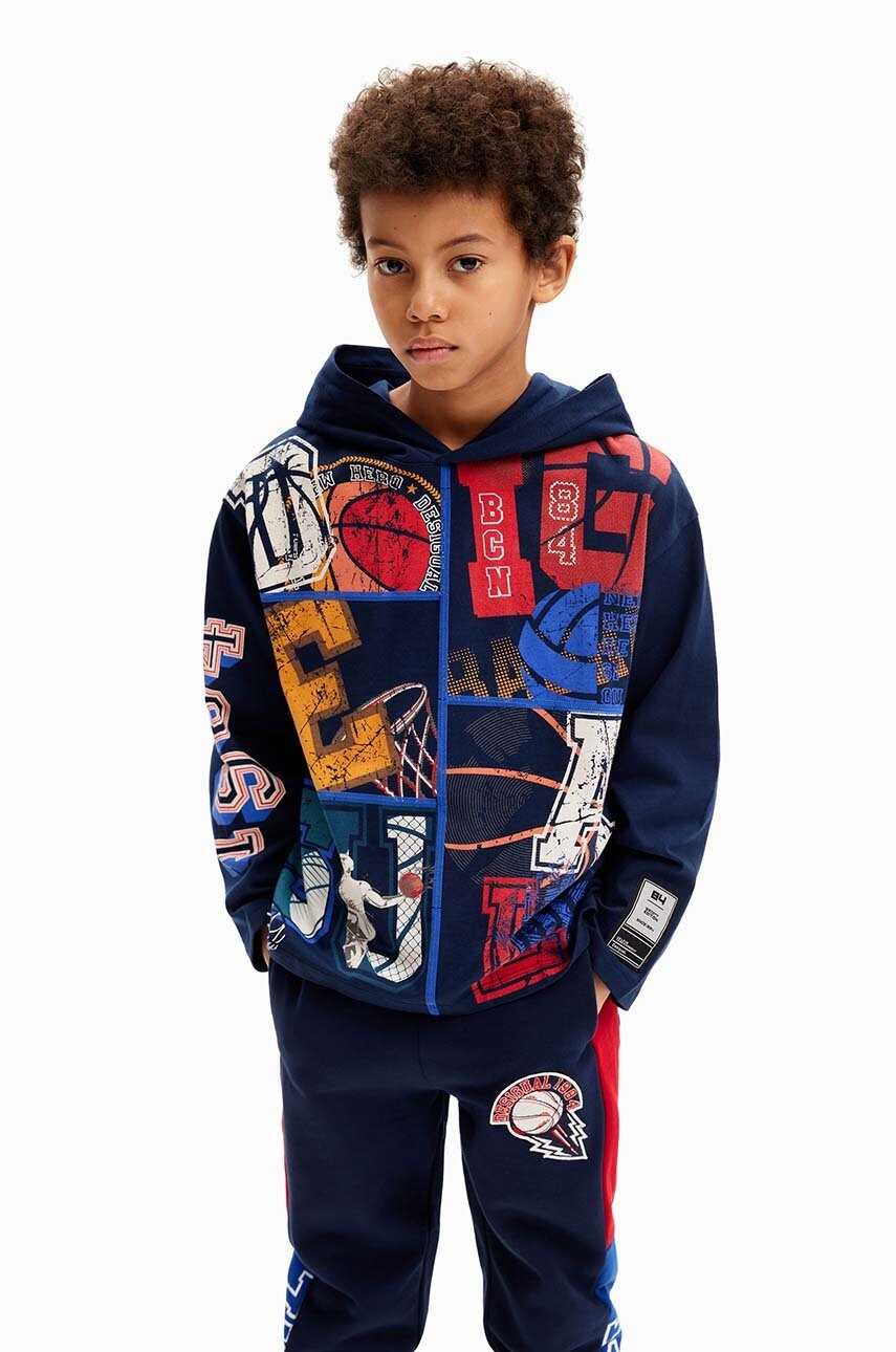 

Детска блуза с дълги ръкави Desigual MICKEY MOUSE в черно с десен 24WBTK11, Черен