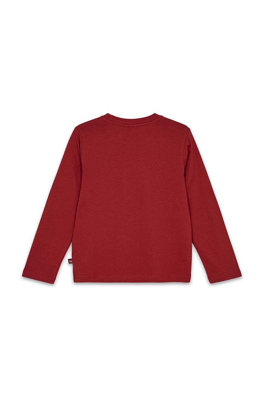 Хлопковый детский лонгслив Lego LWTANO 603 цвет бордовый с принтом 12011296 Хлопковый детский лонгслив Lego LWTANO 603 цвет бордовый с принтом 12011296