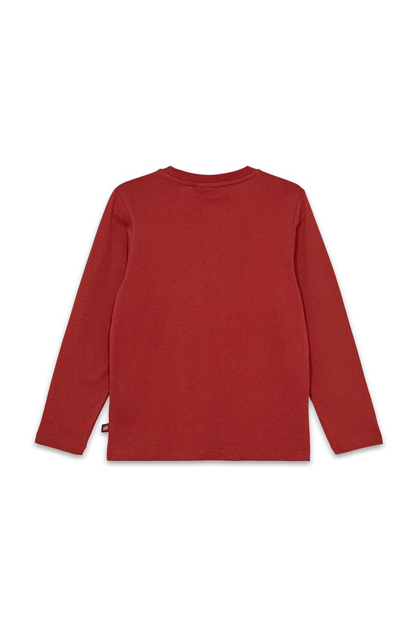 Детский лонгслив Lego LWTANO 708 цвет бордовый с принтом 12011291 Детский лонгслив Lego LWTANO 708 цвет бордовый с принтом 12011291