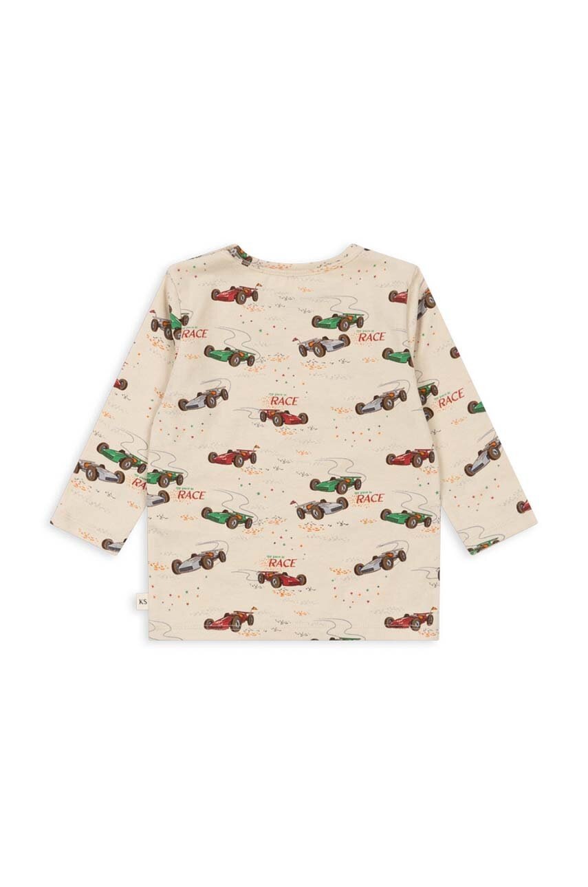 Лонгслив для младенцев Konges Sløjd BASIC BLOUSE GOTS цвет бежевый узорный KS101412