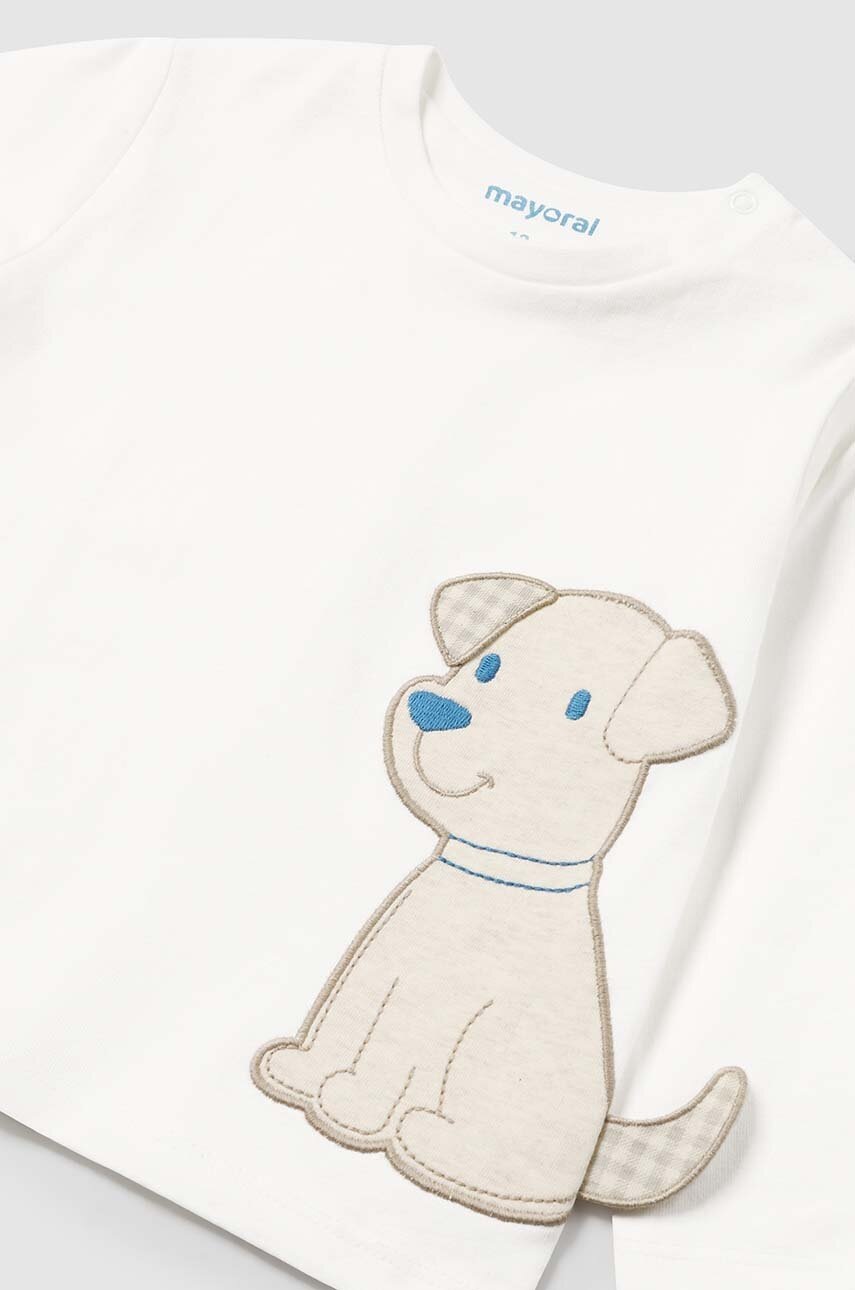 Лонгслів для немовлят Mayoral колір бежевий з принтом 2043