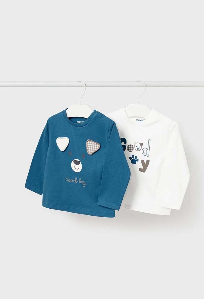 Mayoral longsleeve din bumbac pentru bebeluși 2-pack cu imprimeu, 2044