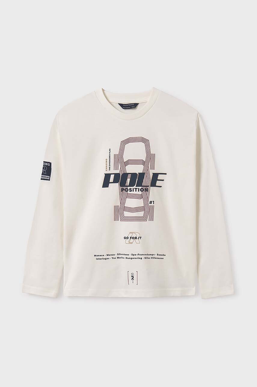 Mayoral longsleeve din bumbac pentru copii culoarea rosu, cu imprimeu, 7087