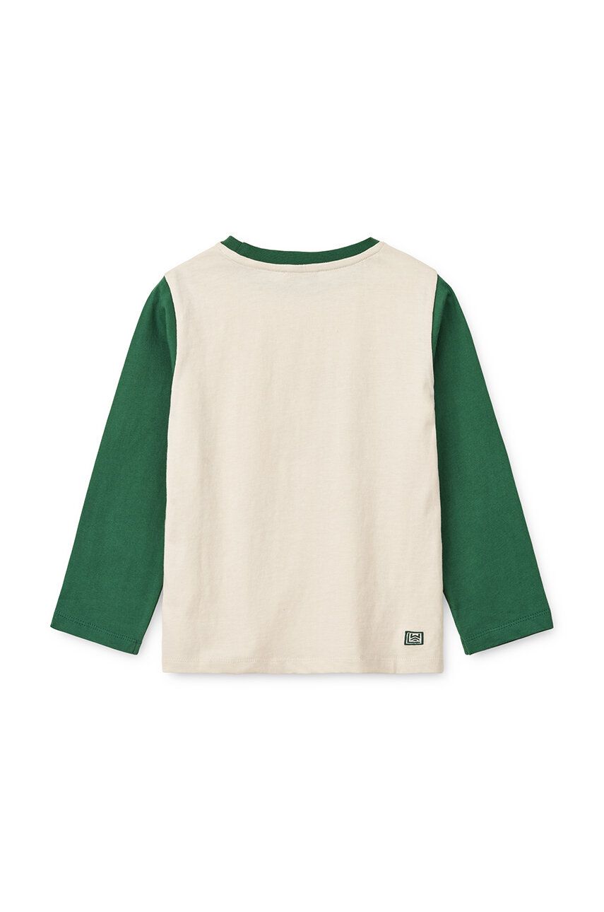 Liewood Longsleeve Din Bumbac Pentru Copii Apia Placement Longsleeve T-shirt Culoarea Verde, Cu Imprimeu, LW19562