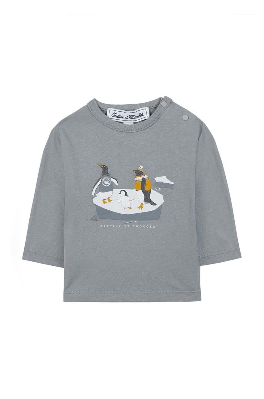 Tartine et Chocolat longsleeve din bumbac pentru copii cu imprimeu, TZ10101