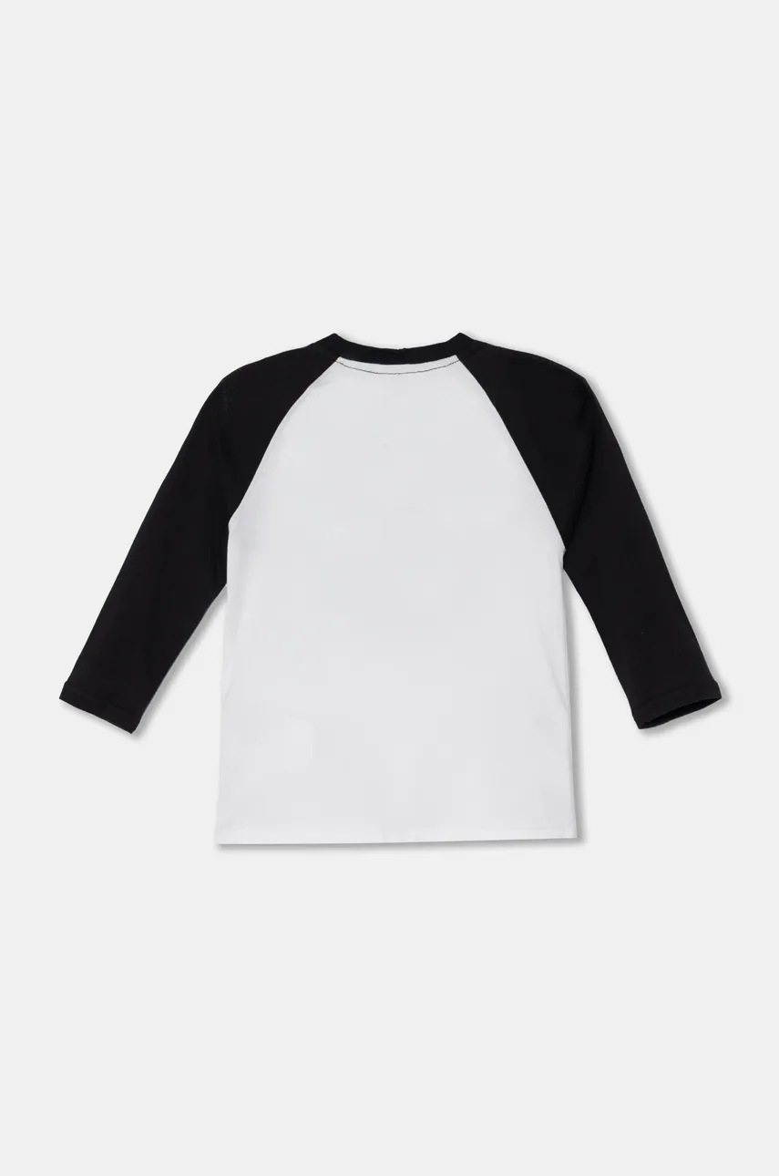 Дитячий бавовняний лонгслів Quiksilver DOUBLE TALK RAGLAN колір чорний візерунок EQKZT03560
