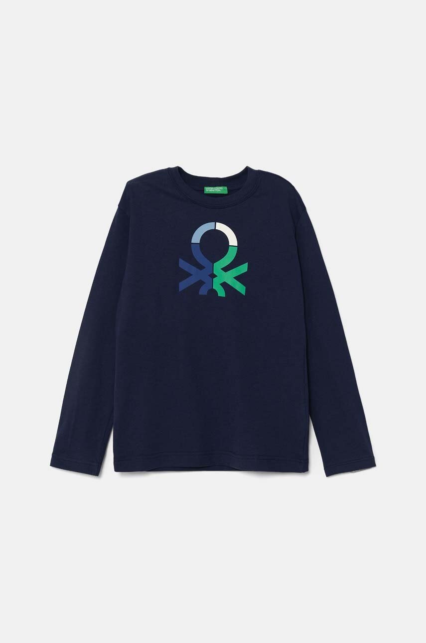 

Детска блуза с дълги ръкави United Colors of Benetton в тъмносиньо с принт 3I1XC10JN, Тъмносин