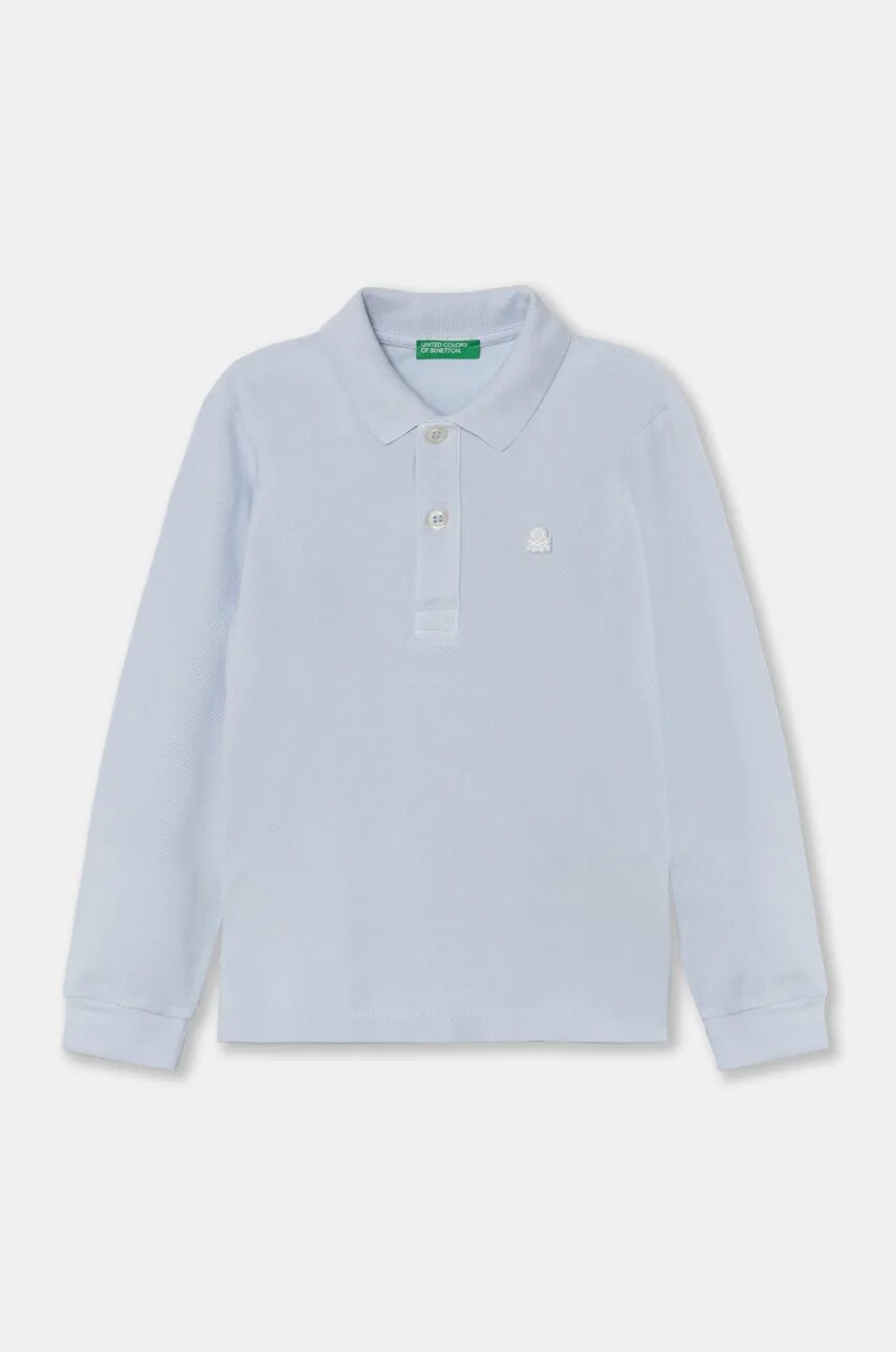 United Colors of Benetton longsleeve din bumbac pentru copii neted, 3089G3009