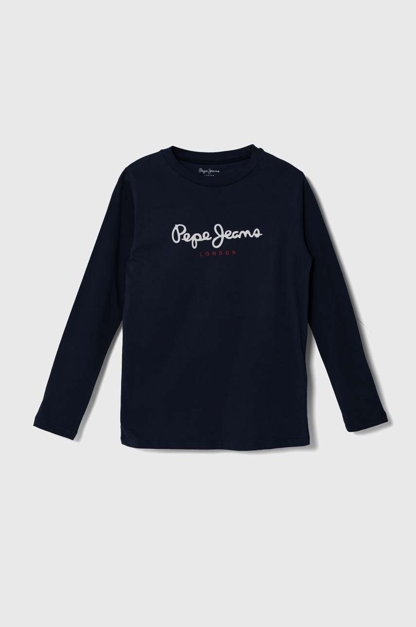 

Детска блуза с дълги ръкави Pepe Jeans NEW HERMAN в тъмносиньо с принт PB503919, Тъмносин