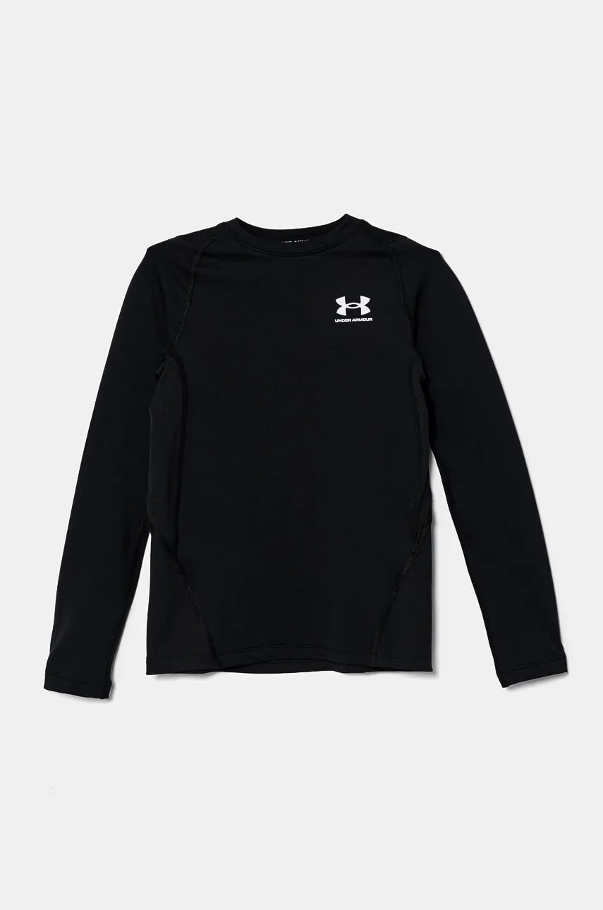 Under Armour longsleeve copii CG LS culoarea negru, neted, 1366372