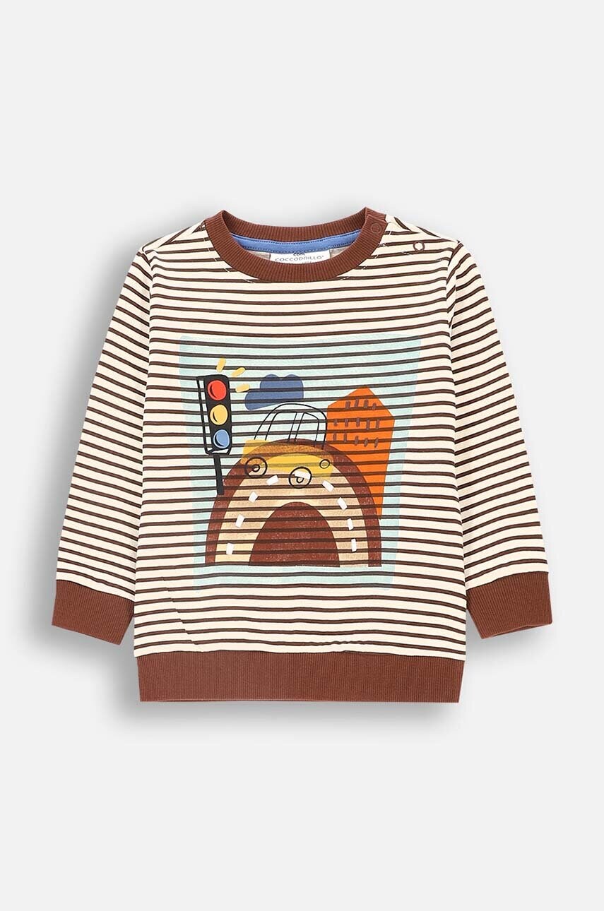 Coccodrillo longsleeve bebeluși culoarea maro, modelator, MY WAY BOY NEWBORN Coccodrillo longsleeve bebeluși culoarea maro, modelator, MY WAY BOY NEWBORN