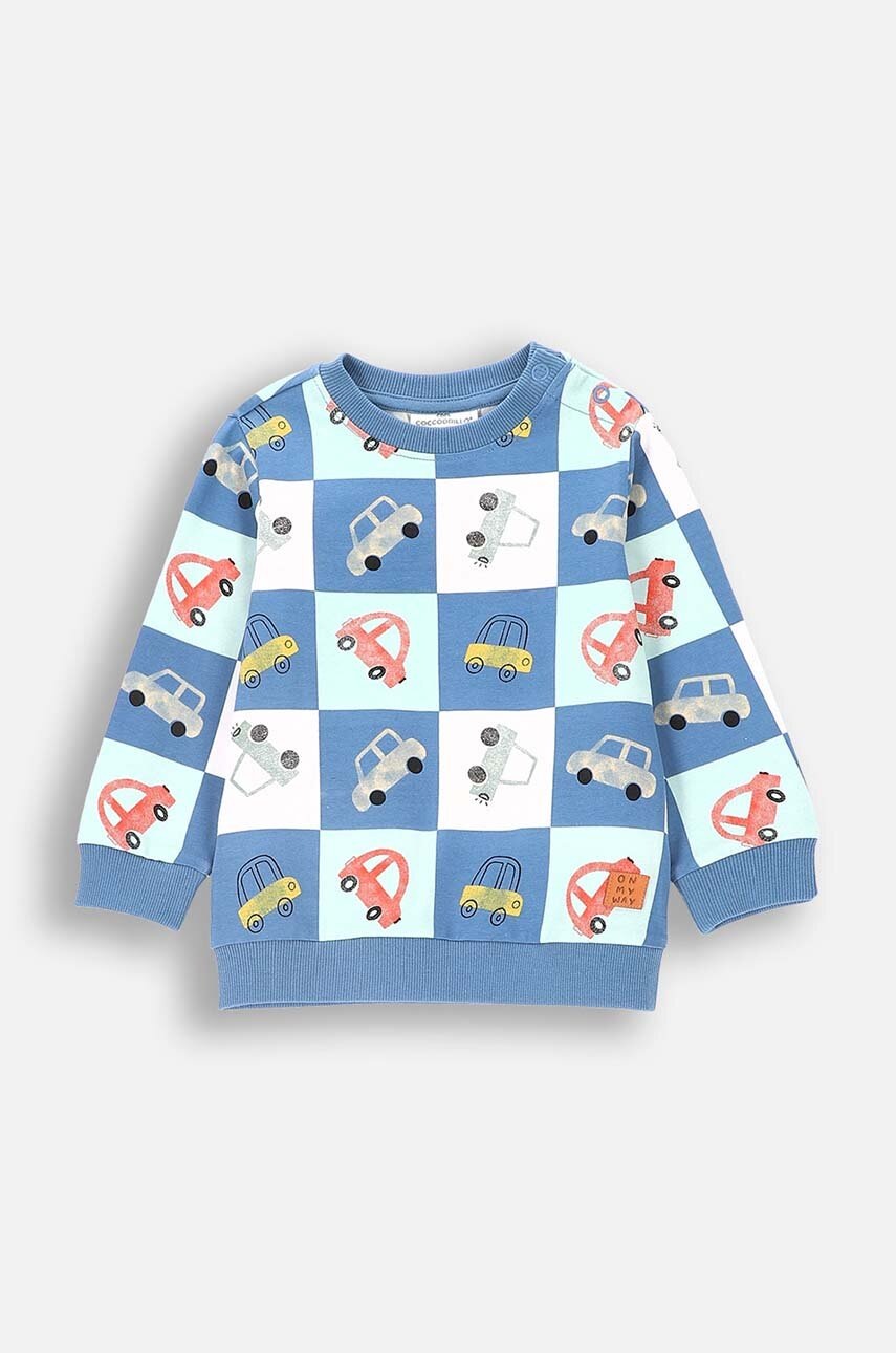 

Бебешка блуза с дълги ръкави Coccodrillo в синьо с десен MY WAY BOY NEWBORN, Син