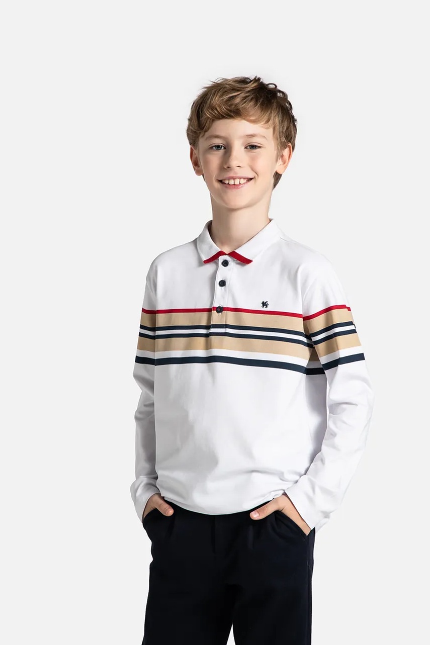 

Детска блуза с дълги ръкави Coccodrillo в бяло с десен ELEGANT JUNIOR BOY, Бял